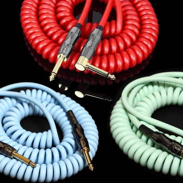 Electric Guitar Audio Cable 6M 3 Meters Bass Guitarra Cable Jack Cord 1/4  Inch Straight to Angle Plug Cable - AliExpress