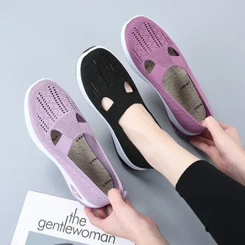 Customizable UZZDSS Summer Mesh Breathable Sneakers Women Light Slip on Casual Shoes 1