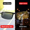 2PCS Night Vision Glasses Men Anti-Glare Driving Goggle Half Frame Polarized Sunglasses for Driver UV400 Day and Night Glasses 4