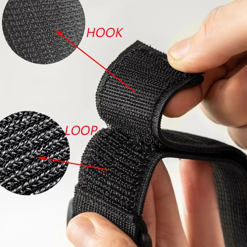 Elastic Hook and Loop Cable Tie 5Pcs Reverse Buckle Stretch Fastener Cable Straps Nylon Extension Strap Cord Wrap Organizer