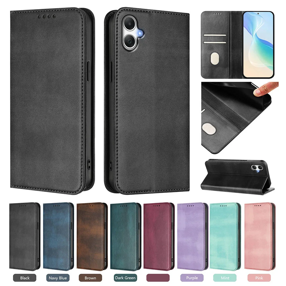 Magnetic Leather Flip Wallet Case – Premium Back Cover