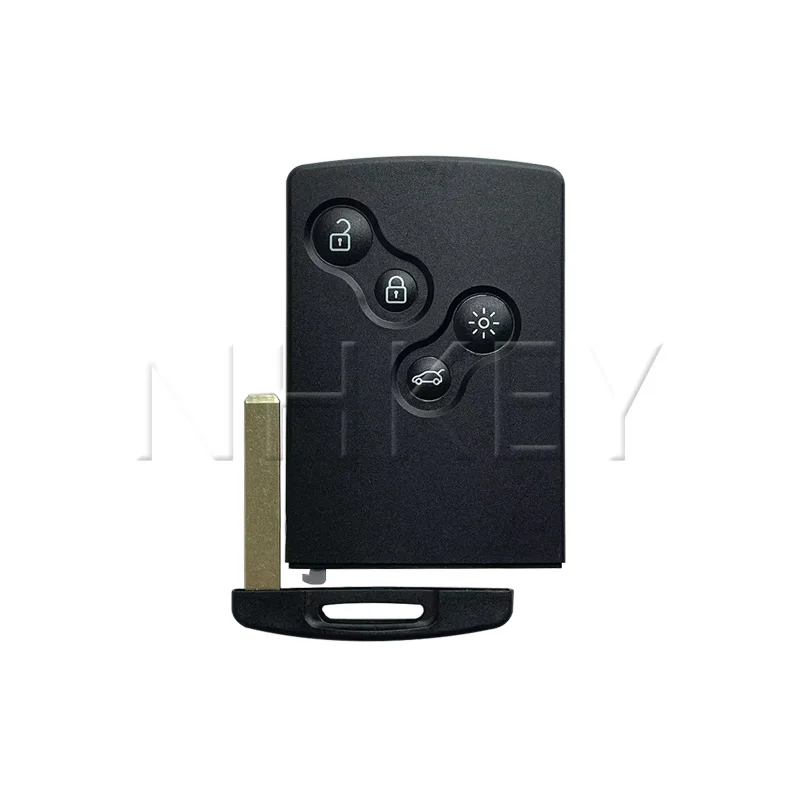 Key Case Car Key Shell Car Remote Key Car Key Key Shell NHKEY 4Buttons Key Shell For Renault Koleos Megane III Clio Captur Laguna Remote Smart Card Key Case With Insert Small Blade