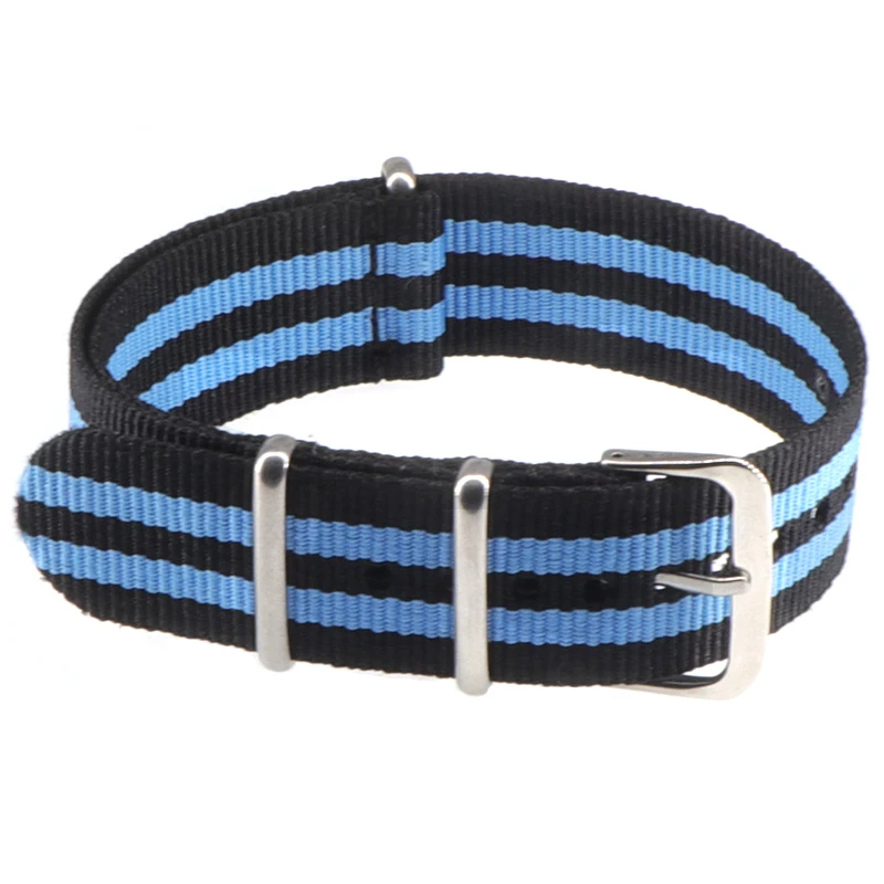 Nylon Army Sports Black Watch Strap with Belt Buckle
