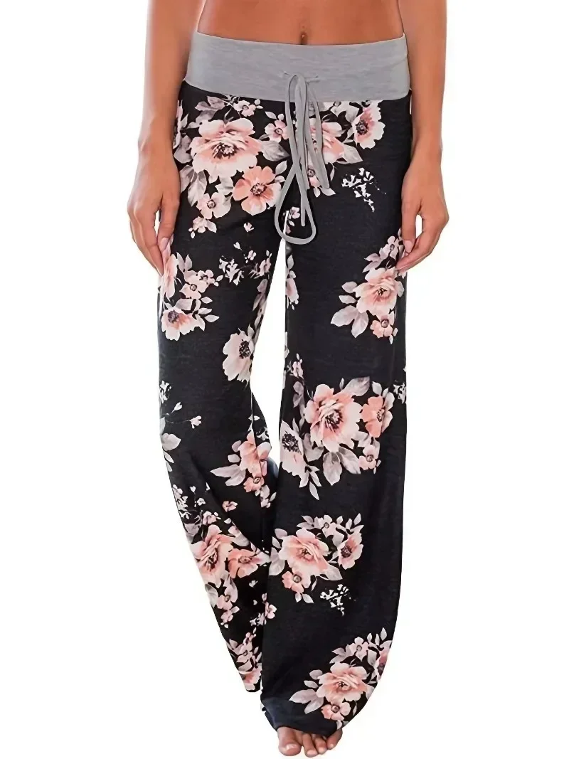 Plus Size Wide-Leg Drawstring Lounge Pants
