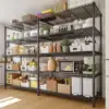 Wide Storage Shelves 70.9" H Wire Shelving Unit Load 1600 LBS 5 Tier Metal Shelving for Storage Rack Heavy Duty M 1