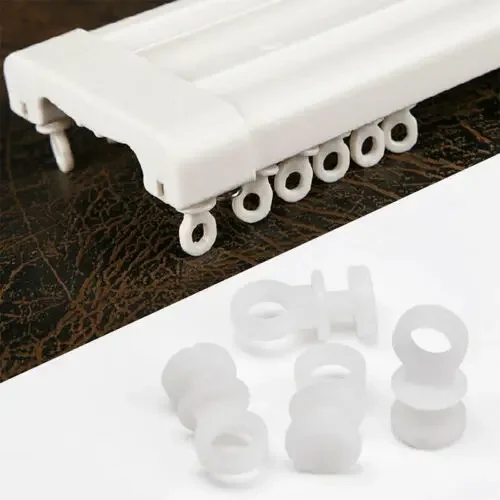 Plastic Curtain Track Slider Hooks Runner 50pcs for Camper Van Motorhome Caravan Boat