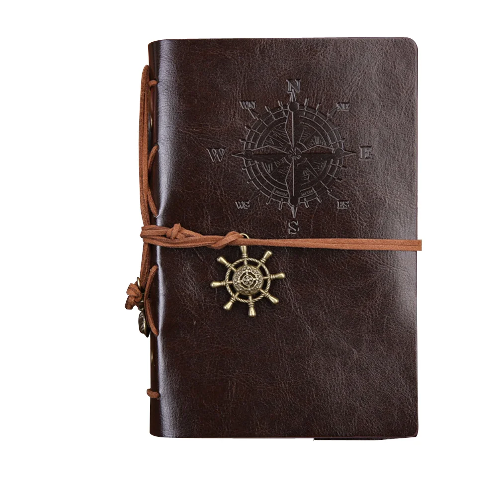 

Classic Notebook Antique Diary Journal With Handmade Binding Rope For Gift Hand Strapped Notebook (Brown)