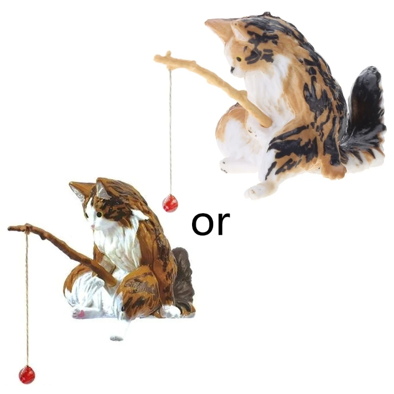 FishingCatOrnamentsAquariumDecorationFishLandscapingCartoonCat
