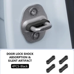4 - Piece Universal Car Door Soundproofing and Anti - Vibration Cushion Set (Black 4pcs)