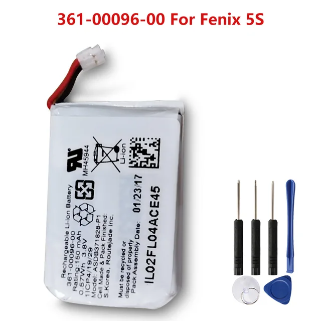 Cameron Sino] Battery Garmin Fenix 5X / Fenix 5X Plus / Fenix 5X Fenix 5x Plus Fenix 5x Running 361 00098 00 410mah Cs Gmf510sh I.37552102