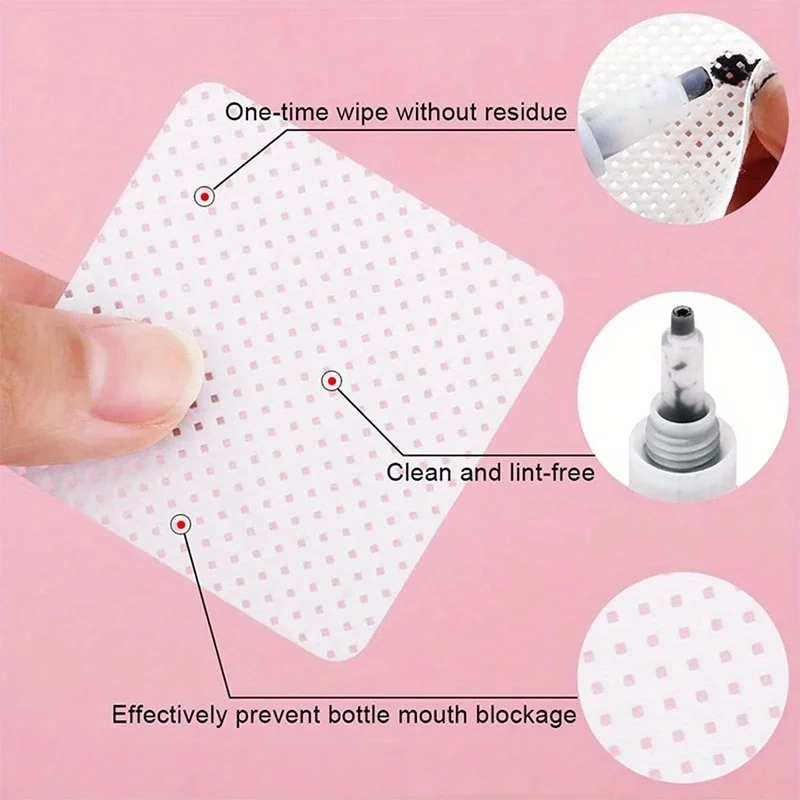 Nail Wipes Nail Polish Remover Eyelash Extension Glue Cleaning Wipes Absorbent Soft Removal Tool for Art