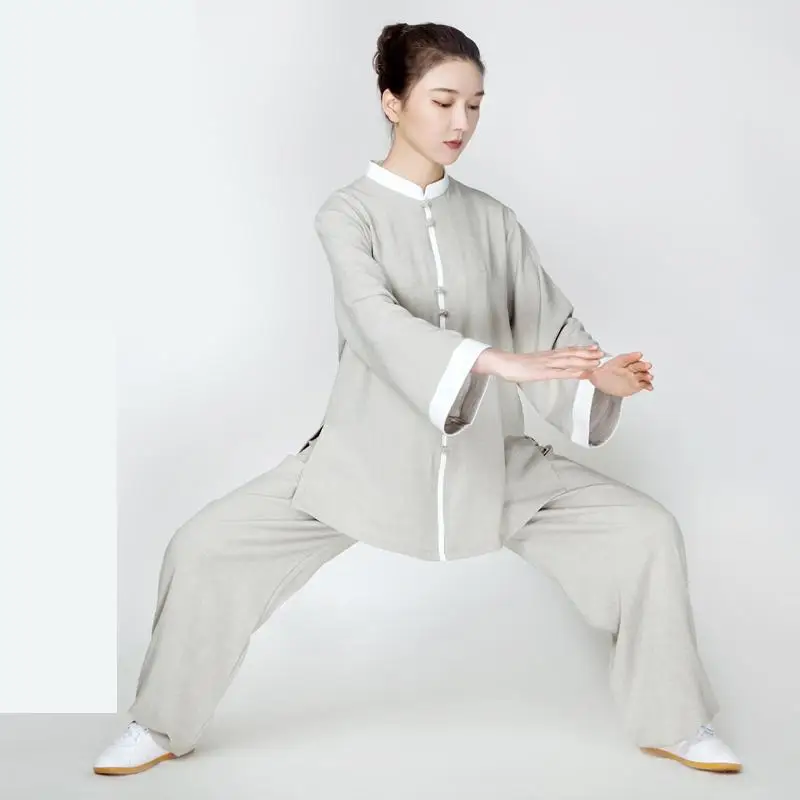 Pantaloni Da Donna In Cotone Di Lino Orientale Tai Chi In Stile Cinese Kung Fu Wushu Pantaloni Da Ginnastica Per Ginnastica Uniforme Per Arti Marziali