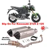 Motorcycle Exhaust Escape Moto Modified Full System Front Pipe With Muffler For KAWASAKI Z125 Until 2018 Z125 Pro Until 2022