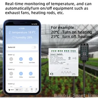 Tuya Smart TH10 Zigbee 4 Channel Switch with Temperature and Humidity Sensor Passive Dry Contact Zigbee Relay Work with Alexa - Image 4