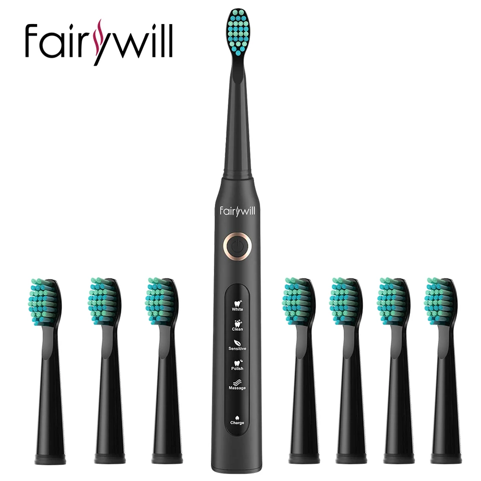 Fairywill Electric Sonic Toothbrush FW-507 USB Charge Rechargeable