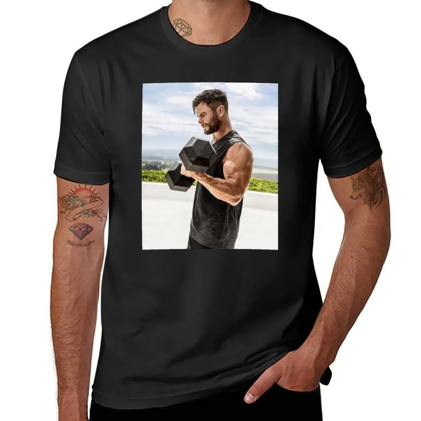 

Chris Hemsworth T-Shirt Blouse Short sleeve tee cute clothes men clothes