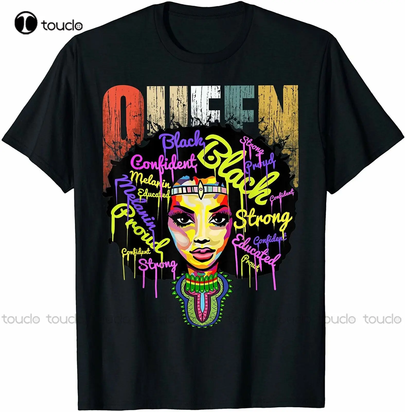 

African Queen Shirts For Women - Educated Black Girl Magic T-Shirt Birthday Gift Tshirt Ruler Fashion Tshirt Summer New Popular