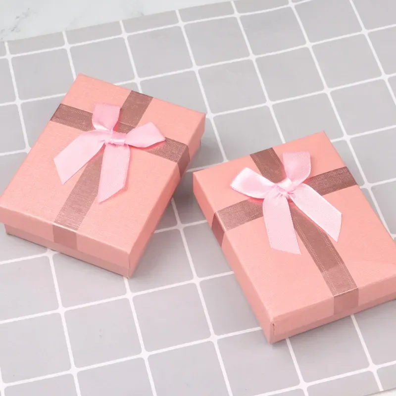 Velvet Metal Necklace Holder and Cardboard Jewelry Gift Box with Butterfly Bow – Sponge... - SKU VMNH1054 - UGI Packaging