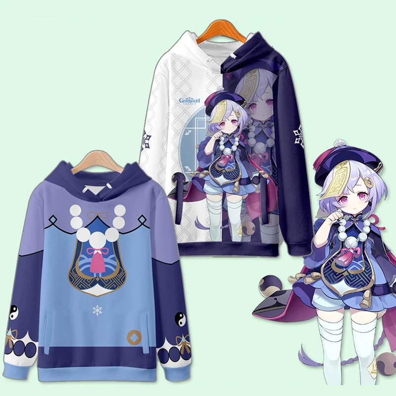 

Genshin Impact Qiqi Cosplay Hoodie Women Men Harajuku Sweatshirt Y2k Streetwear Hip Hop Pullover Hooded Outerwear Jacket