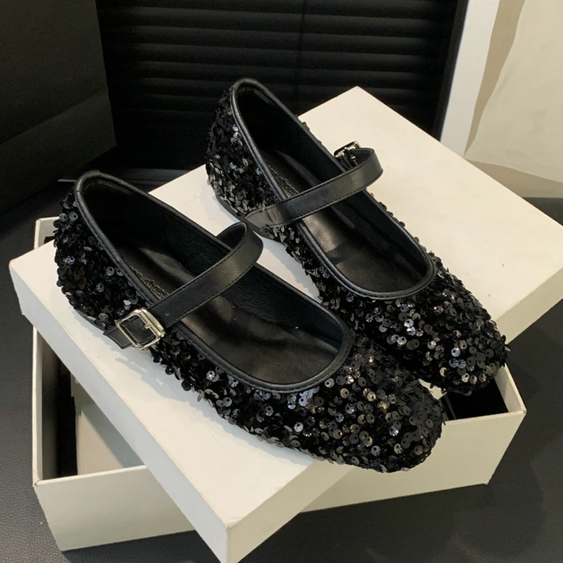 ZOOKERLIN Thick With Shoes For Women's Pumps Slip On Comfortable High Heels Mary Jane Sandals Ladies Shallow Basketball Platform