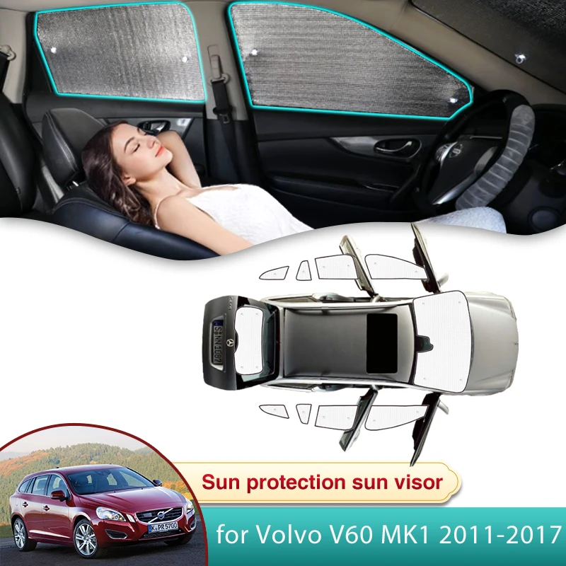 

Автомобильный солнцезащитный козырек для Volvo V60 MK1 2011 2012 2013 2014 2015 2016, аксессуары, солнцезащитный козырек для лобового стекла, затенение боковых окон