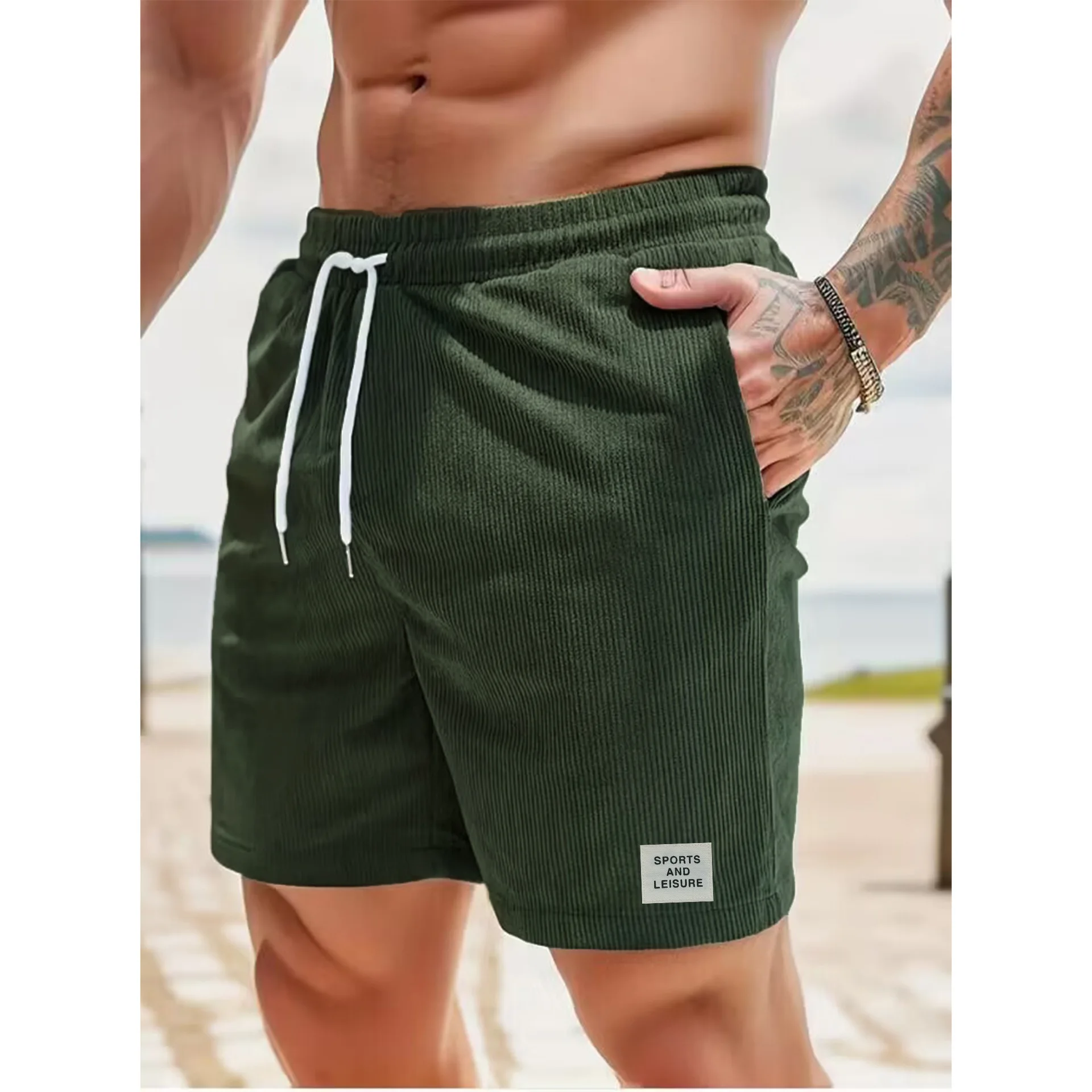 Corduroy Sporty Running Shorts for Men