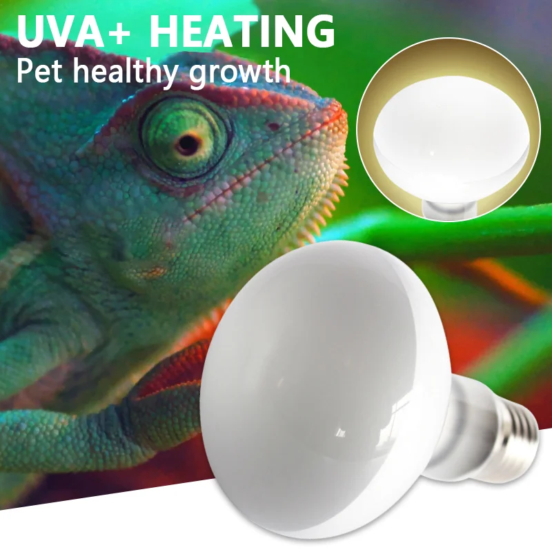 Bombilla De Calor UVA/UVB 80W Para Reptiles - Terrario, Serpientes, Tortugas, Geckos, Con Casquillo E27 220V