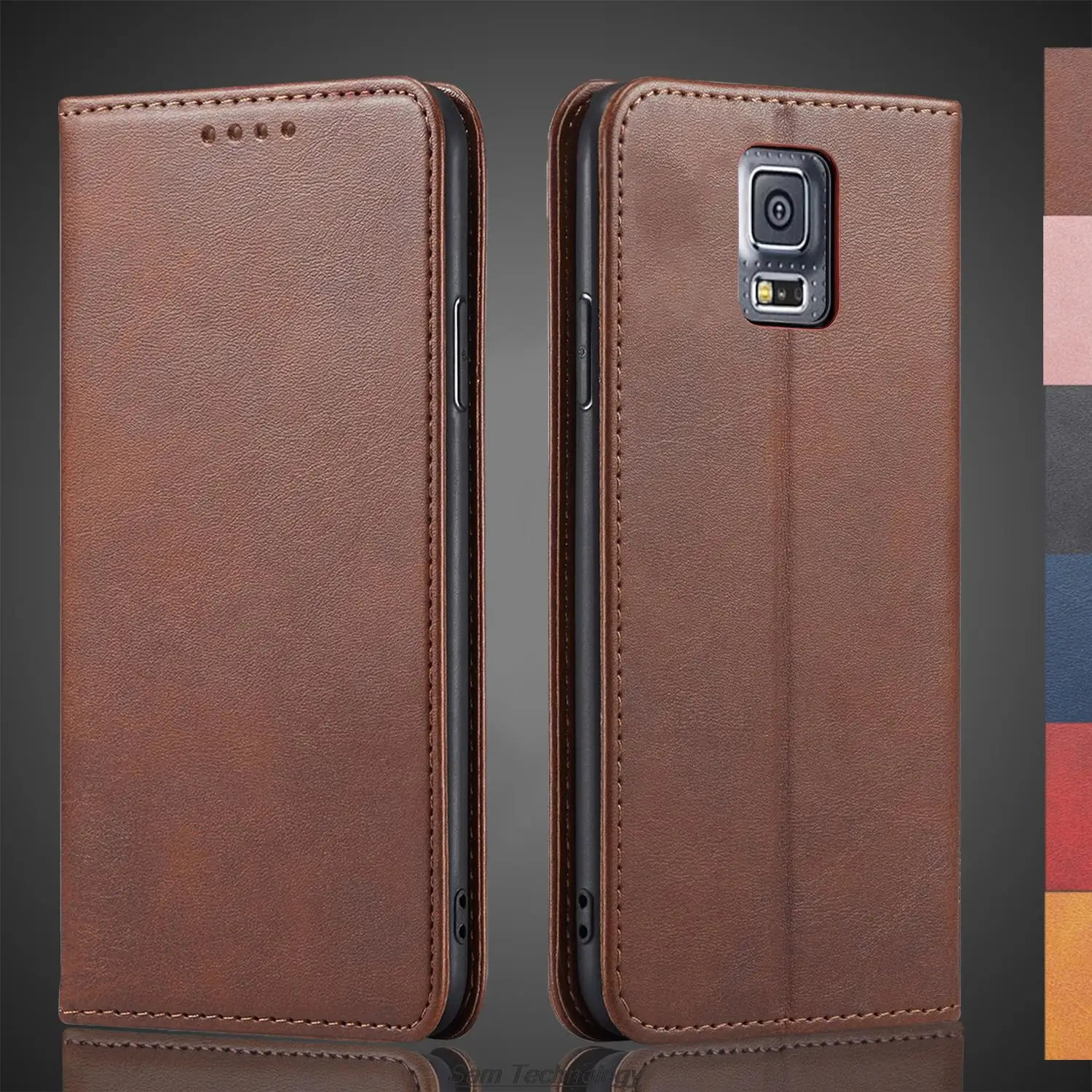 Magnetic 매력 Leather Case 용 Samsung Galaxy S5 i9600 G9000 Holster Flip Cover  Case Wallet Phone Bags Fundas Coque - AliExpress
