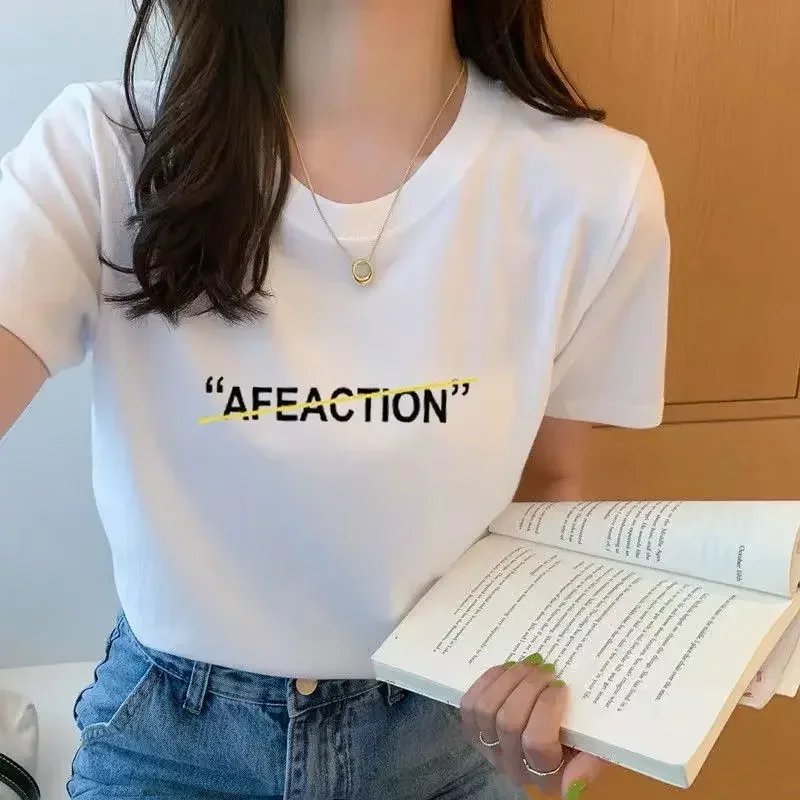 Summer White T-shirt Female Short-sleeved Student Ulzzang Versatile Loose Half-sleeve T-shirt Harajuku BF Top Trend Best Sellers In Women's Clothing