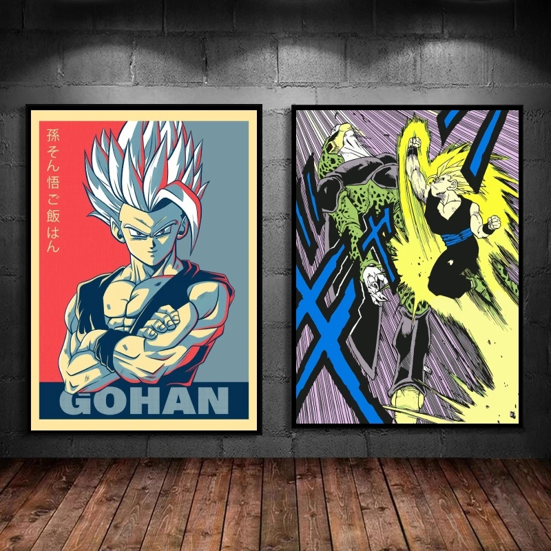 

Canvas Hd Prints Dragon Ball Gohan Cartoon Character Picture Aesthetic Poster Classic Wall Art Home Children's Bedroom Decor