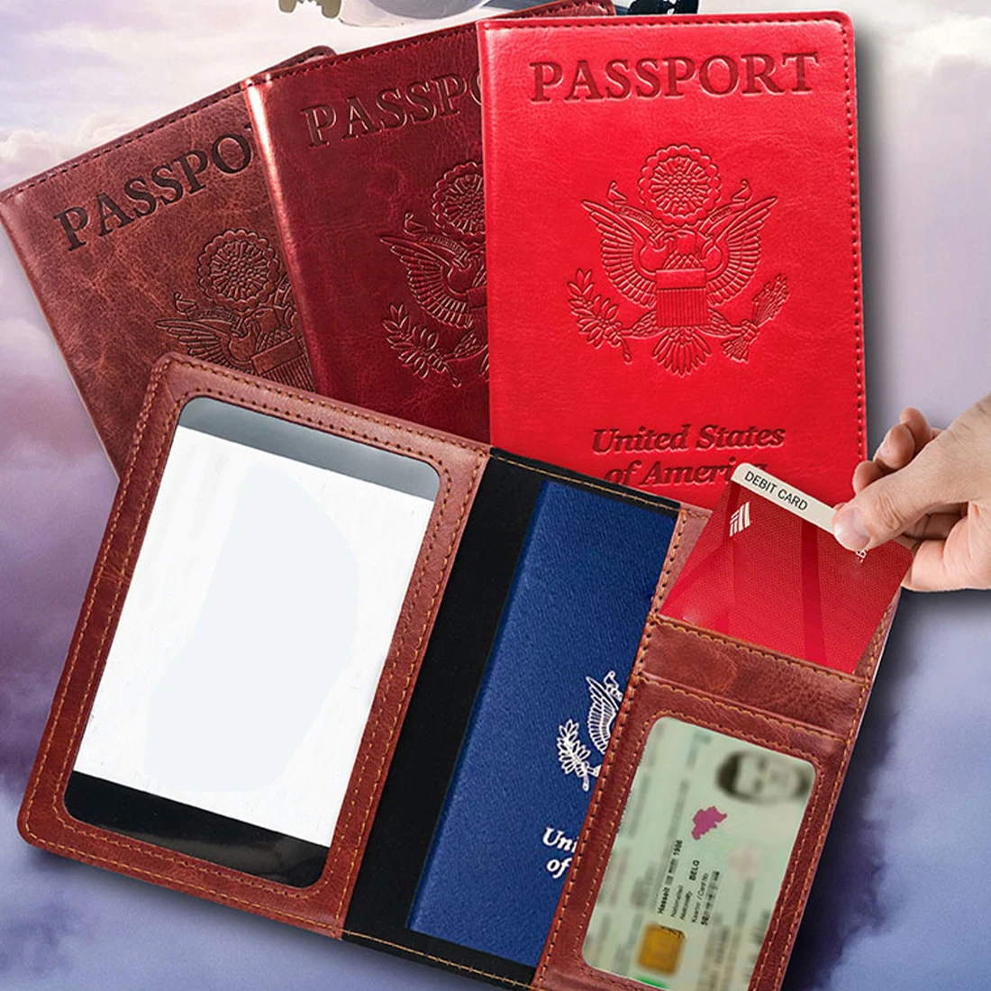 Personalized Luxury Passport Covers With Name Travel Document 