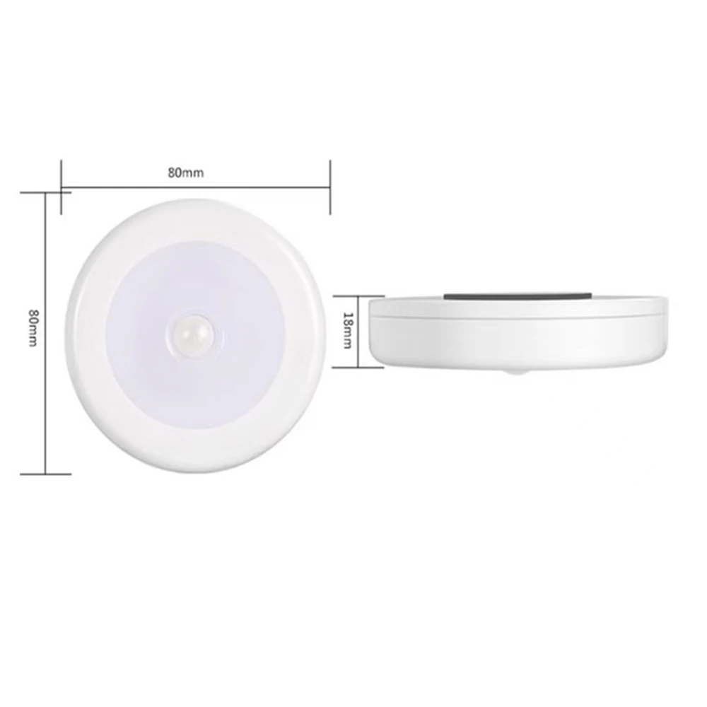 With magnetic LED body sensing switch nightlight bedroom room stairs kitchen cabinet light battery version