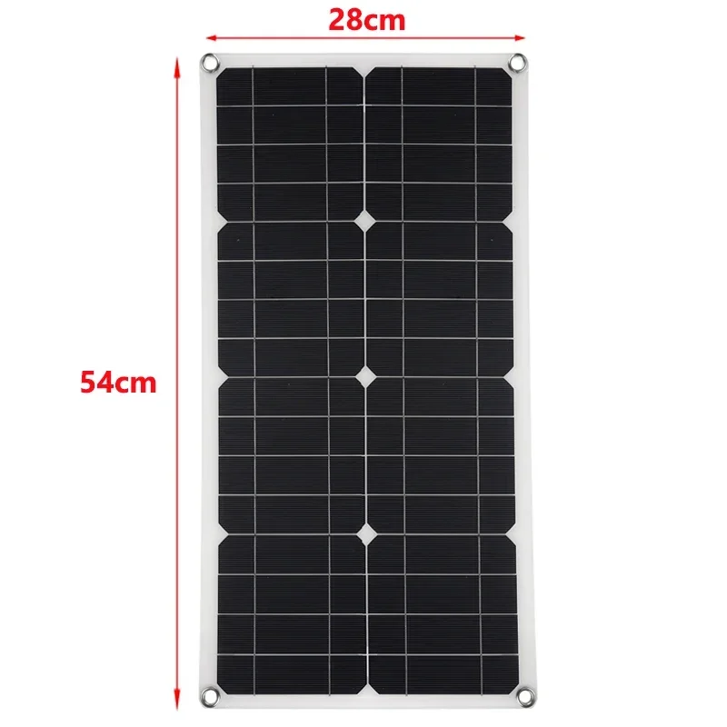 12V to 110V/220V Solar Panel System 50W Solar Panel+30A Charge Controller+6000W Modified Sine Wave Inverter Power Generation Kit