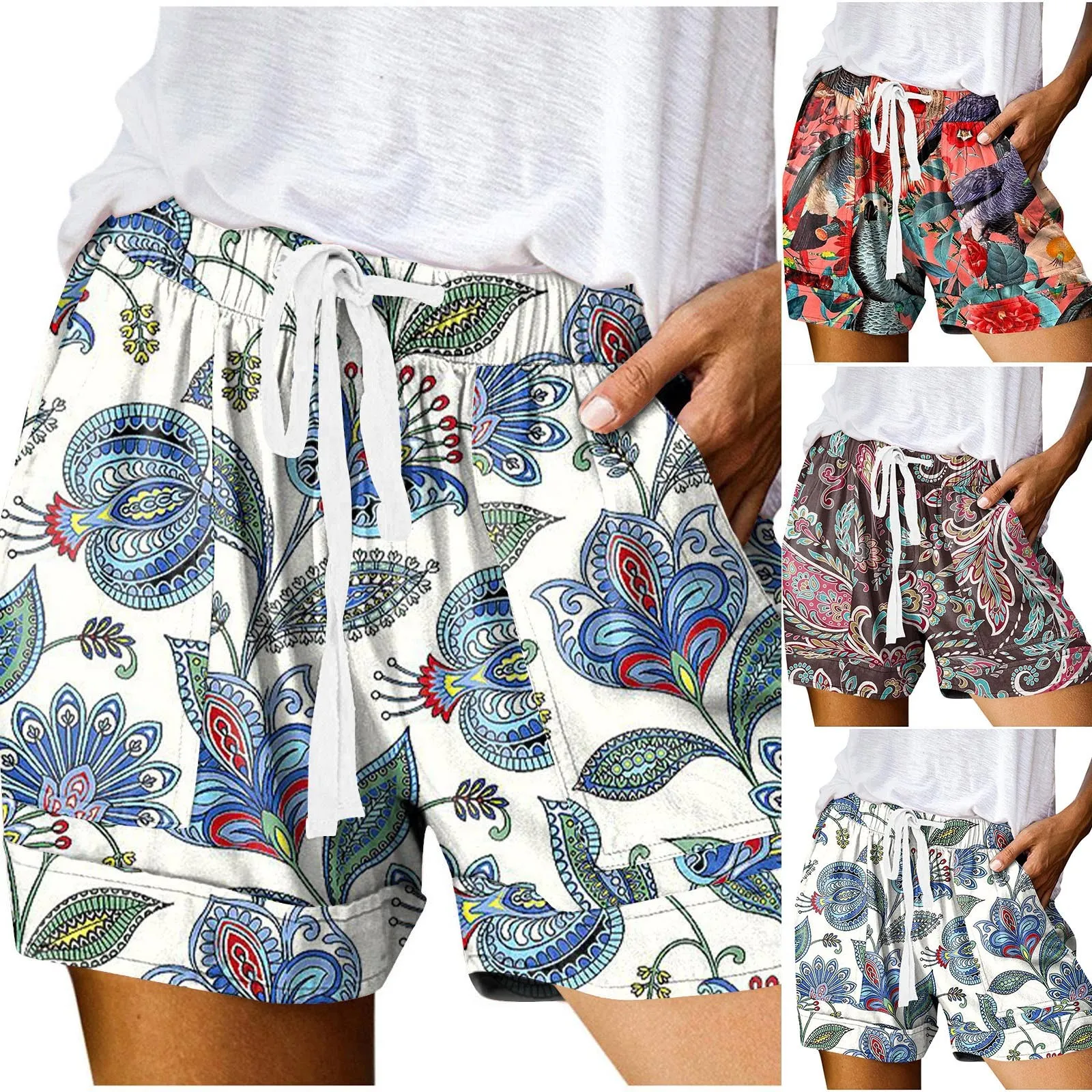 Pantalones Estampados Shorts Deportivos Mujer Estampado Jamaica