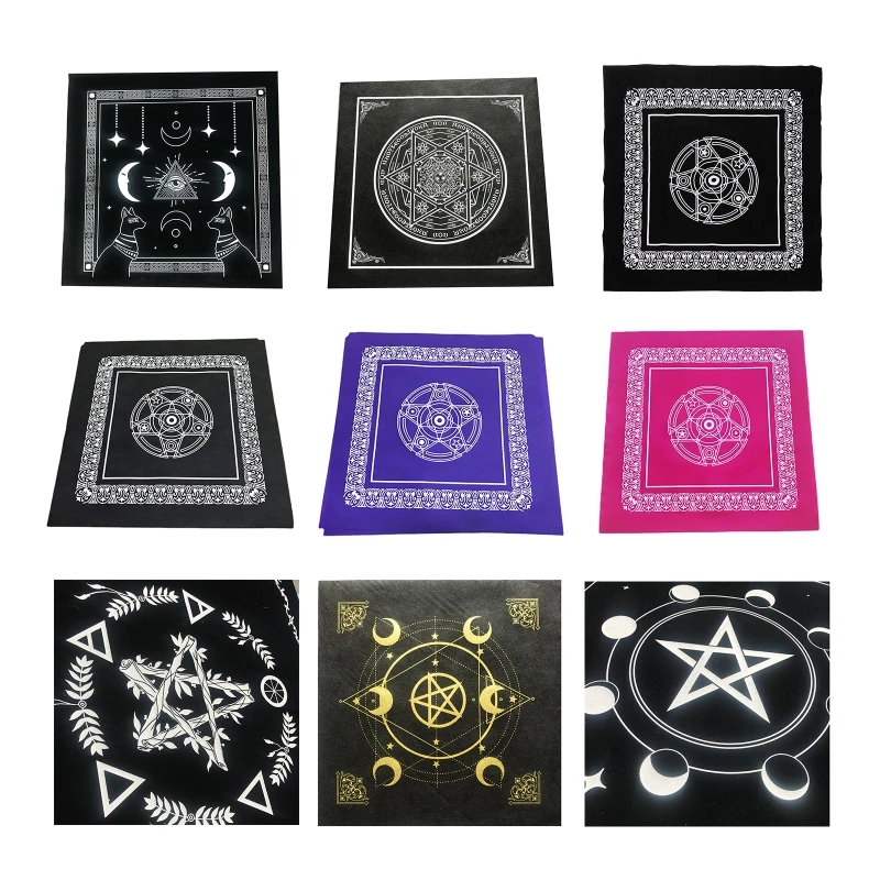 831C tarocchi carta speciale tovaglia gioco da tavolo fortuna astrologia velluto Card Pad pentagramma divinazione altare panno