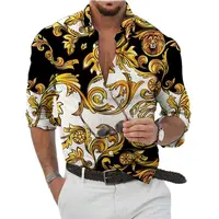 Unisex 2024 Breathable Hawaiian Shirts Baroque French Men's Shirts 3D Printi High Fashion Street Loose Men's Streetwear Shirts 2