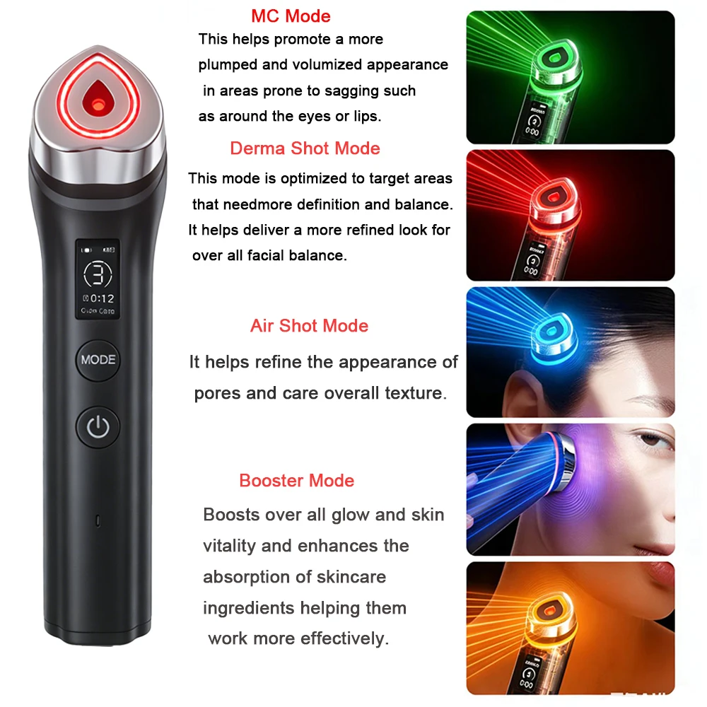 RF Facial Beauty Device Anti-Aging Skin Tightening Massager for Pore Refining & Skincare Absorption