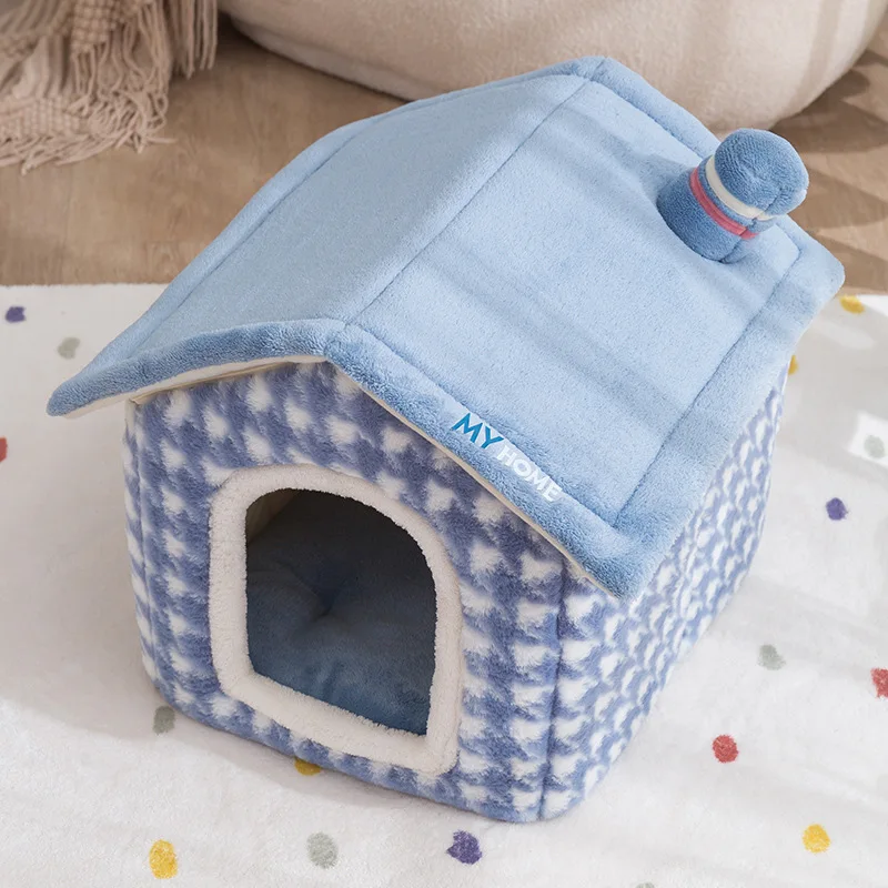 New Foldable Dog House Warm Sofa Kennel Bed Mat for Small Medium Large Dogs Cats Warm Puppy Cave Cat Nest Winter Pet Products