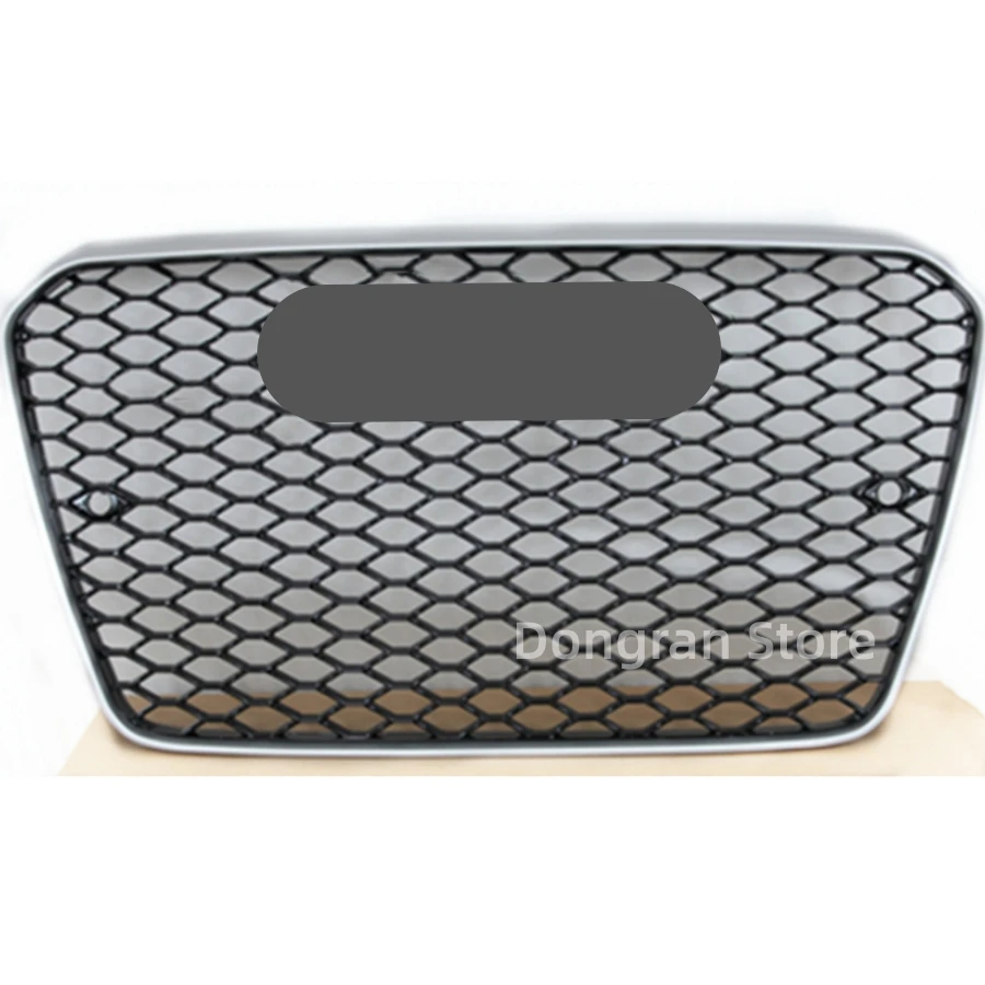 

For RS5 Style Front Sport Hex Mesh Honeycomb Hood Grill Silver Frame Black For Audi A5/S5 B8.5 2012 2013 2014 2015 2016