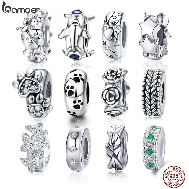 Charm Pandora 925 Silver Spacer Stopper  Silicone Bracelet 925 Silver  Stopper - Bead - Aliexpress