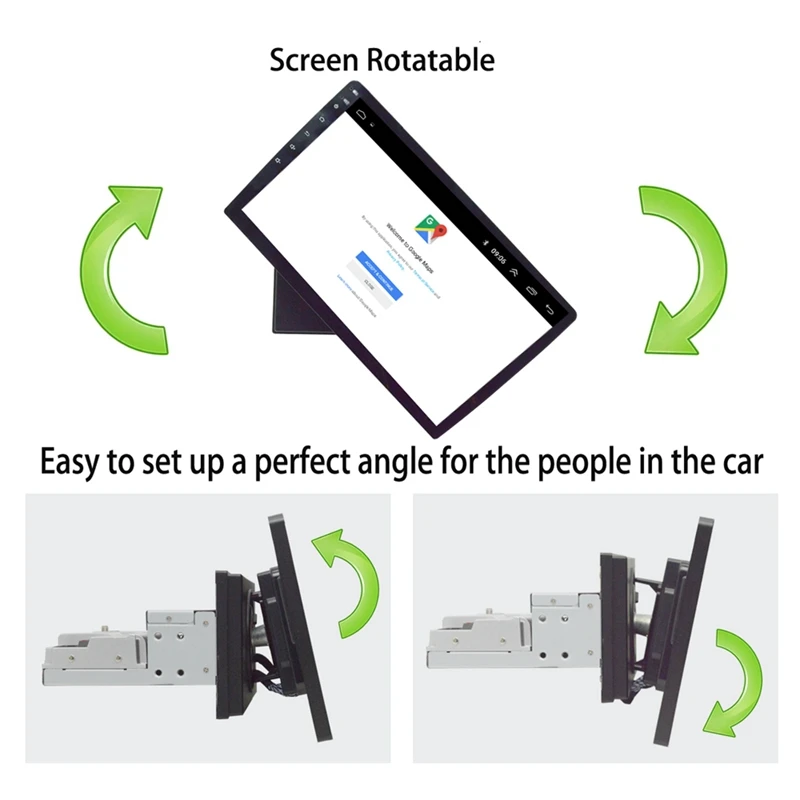 10.1 palec Android 8.1 po jednom vřetena auto GPS navigace multi-angle rotační shaking hlava mp5 hráč