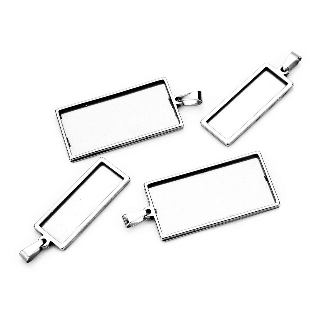 10 Basi Per Ciondoli Fai Da Te – Lunetta Rotonda In Metallo 18x25mm – Vuote Per Cabochon E Resina – Colore Nero