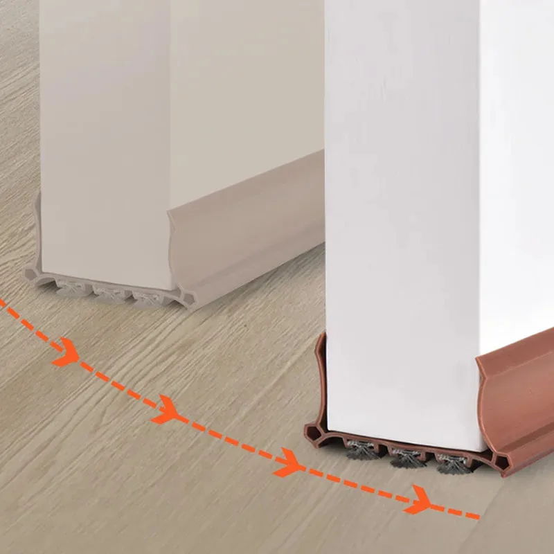 Door Bottom Sealing Strip Insulation Anti-mosquito Without Glue Wool Strip Bedroom Sound Insulation