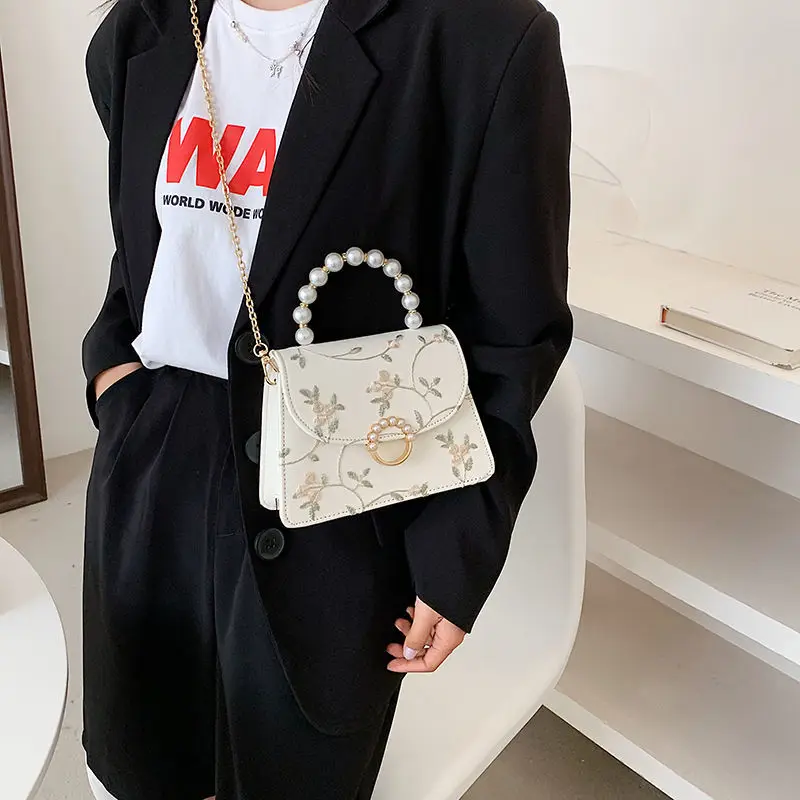 Women Handbags Shell Beads Bags Fashion Clutch Chain Shoulder Crossbody Bag Purse Lace Wedding