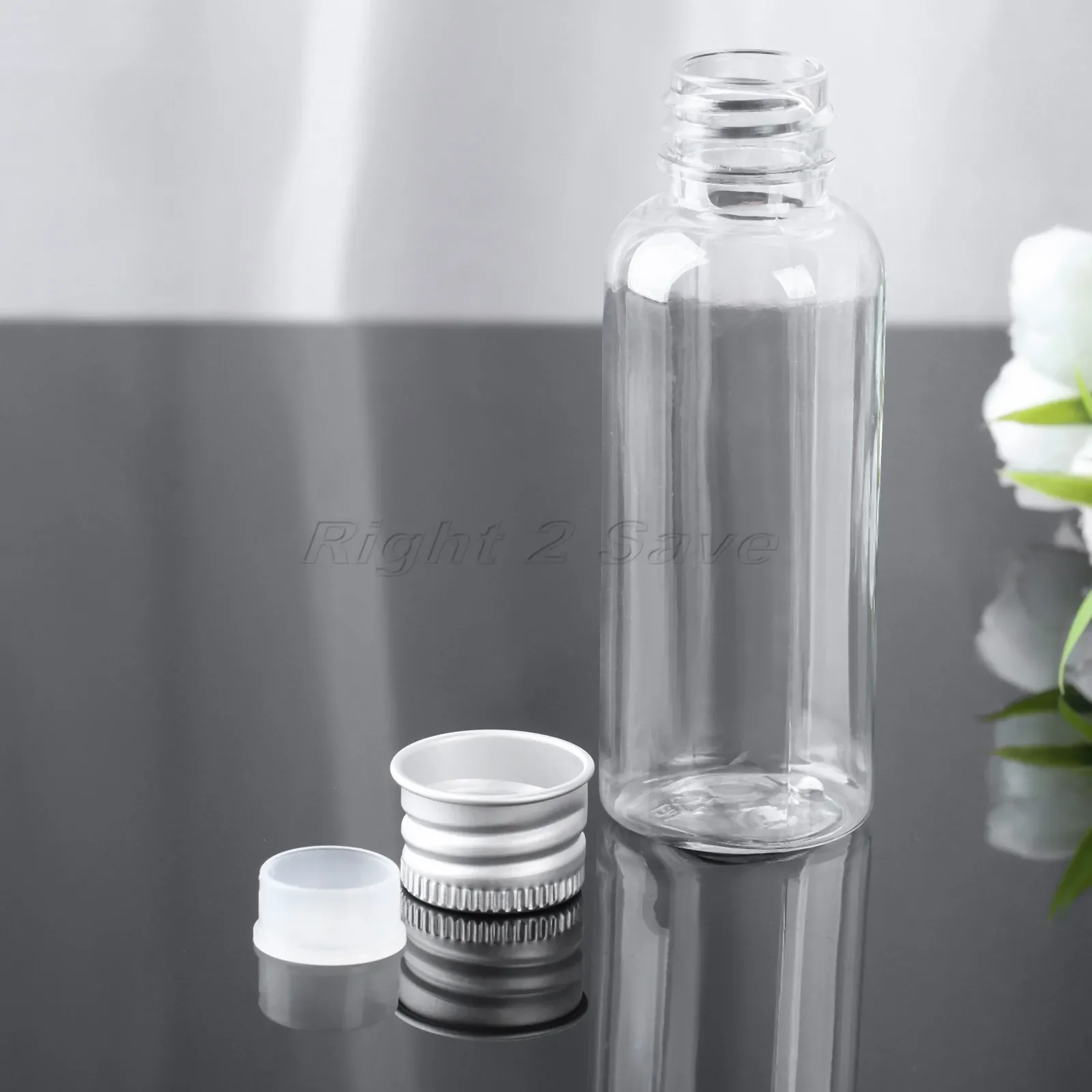 5PCS 30ML/50ML/100ML Plastic Bottle with Aluminum Screw Cap Plug Cosmetic Container Travel Kits Portable PET Lotion Cream Tube