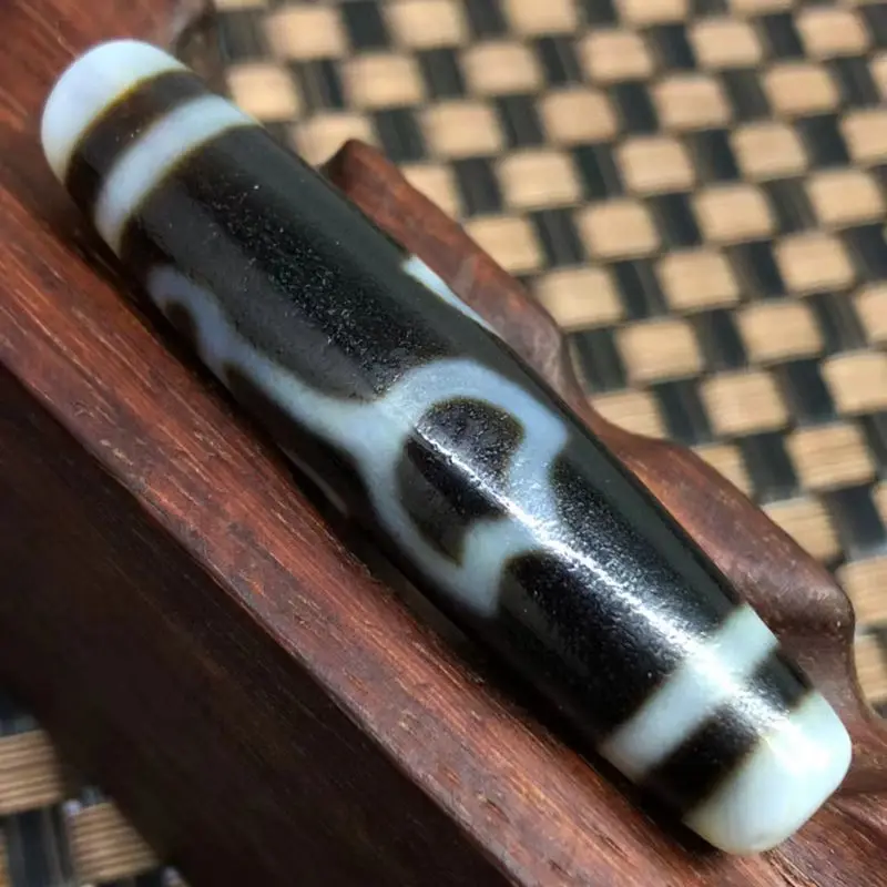 Nature Tibetan Dzi Bead Pendant Buddismo Lotus Flower Amulet Magical Dangling Bless Churinga