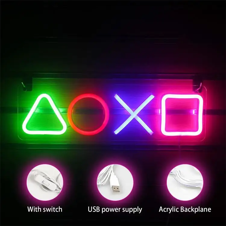 Neon Sign Custom Game Icon Light for Wall Hanging Atmosphere Playstation Lamp LED Colorful Lighting Room Bar Club Player Decor 5