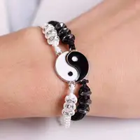 Yin Yang Tai Chi Rope Bracelet Chinese Traditional Style Adjustable Charm Bracelet Best Friends Friendship Boyfriend Girlfriend - Image 3