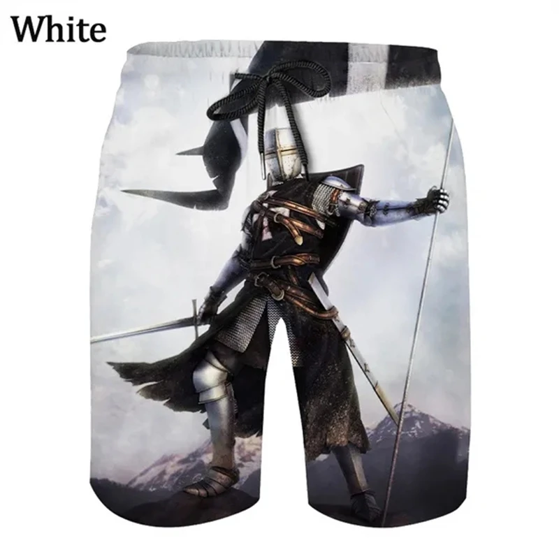 New Arrival Knights Templar 3D Printed Men Fashion Personality Summer Quick-drying Ice Shorts Ropa De Hombre Kids Beach Shorts 2