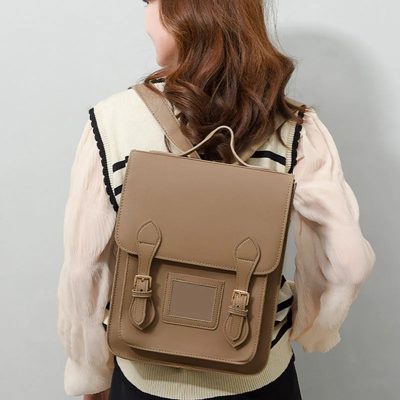 soft leather luxury hand bag women thin bag notebook travel outdoor backpack casual women bag